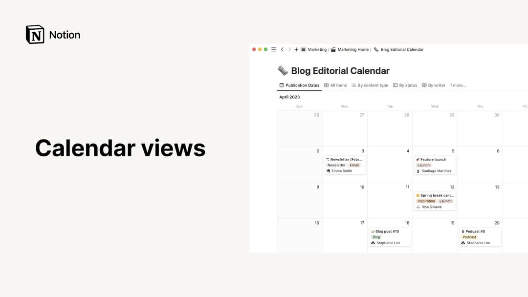 Tampilan kalender