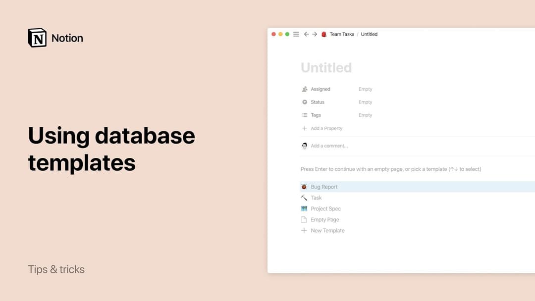 Templat database
