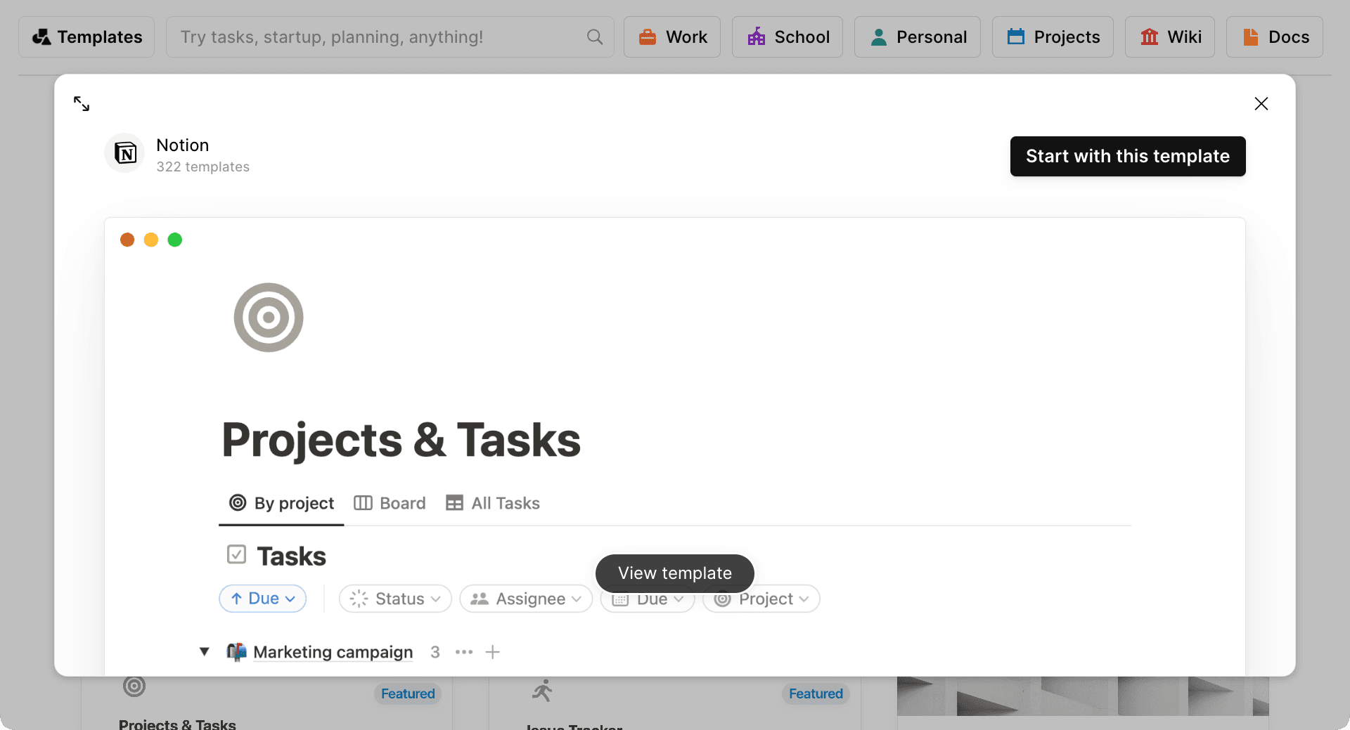 Templat yang siap digunakan.