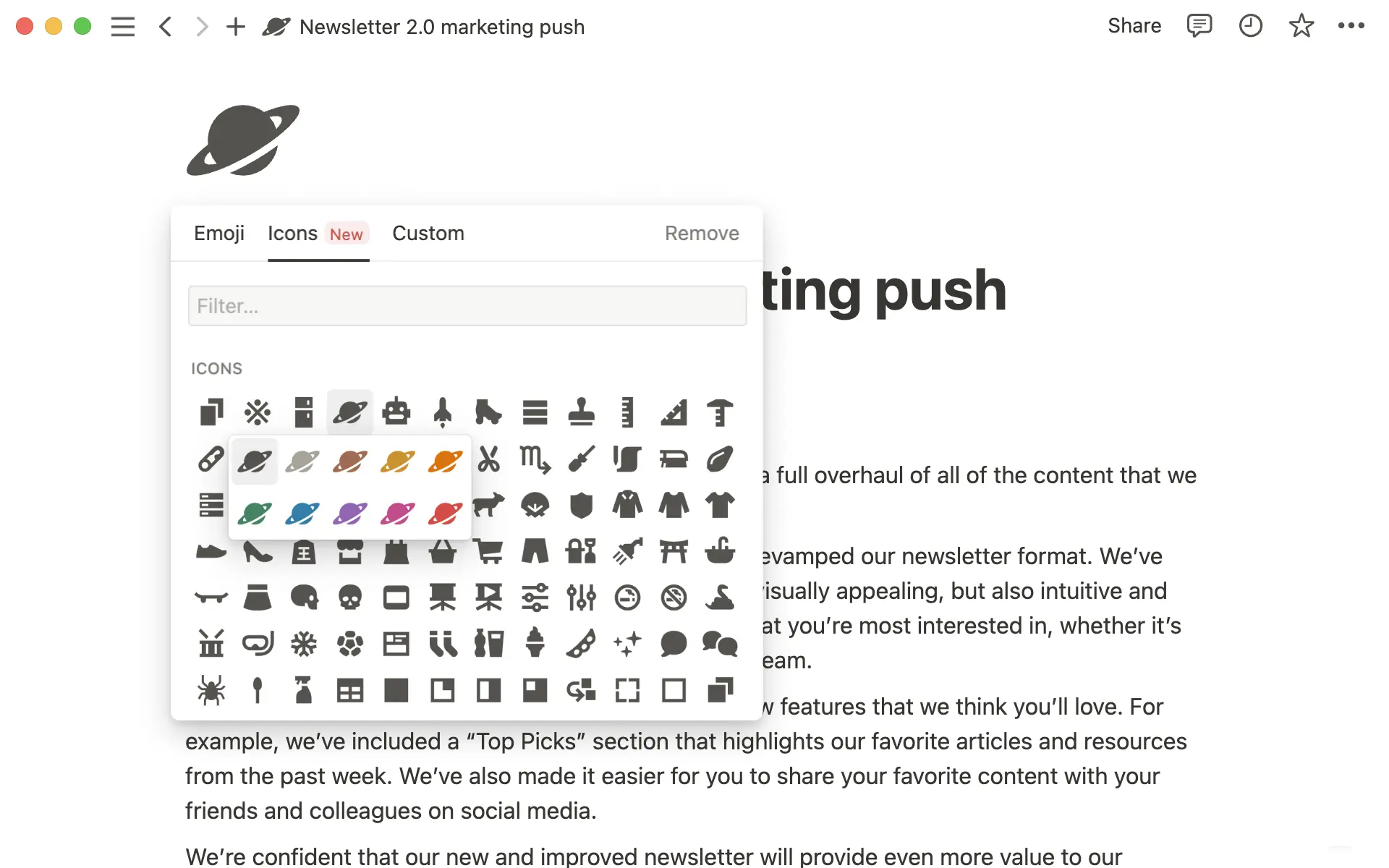 new icons what's new