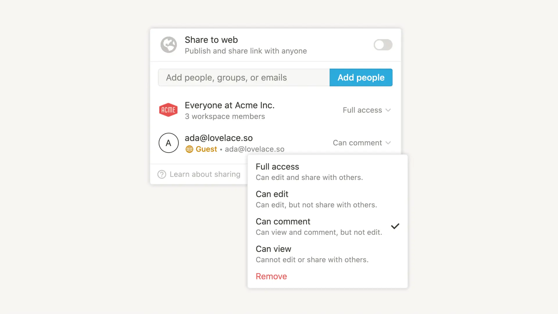 Partage et collaboration