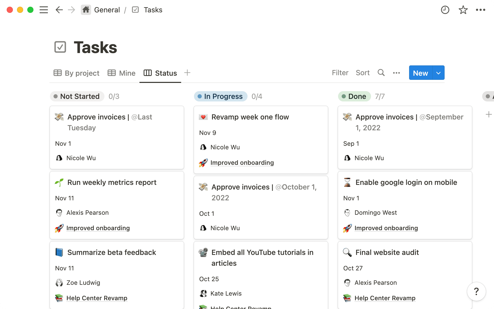 Templat berulang dapat membuat tugas secara otomatis di database dan menugaskannya kepada siapa saja, sehingga mengurangi beban manajemen.