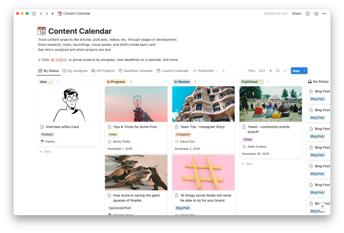 Content-Kalender-Vorlage Vorschaubild