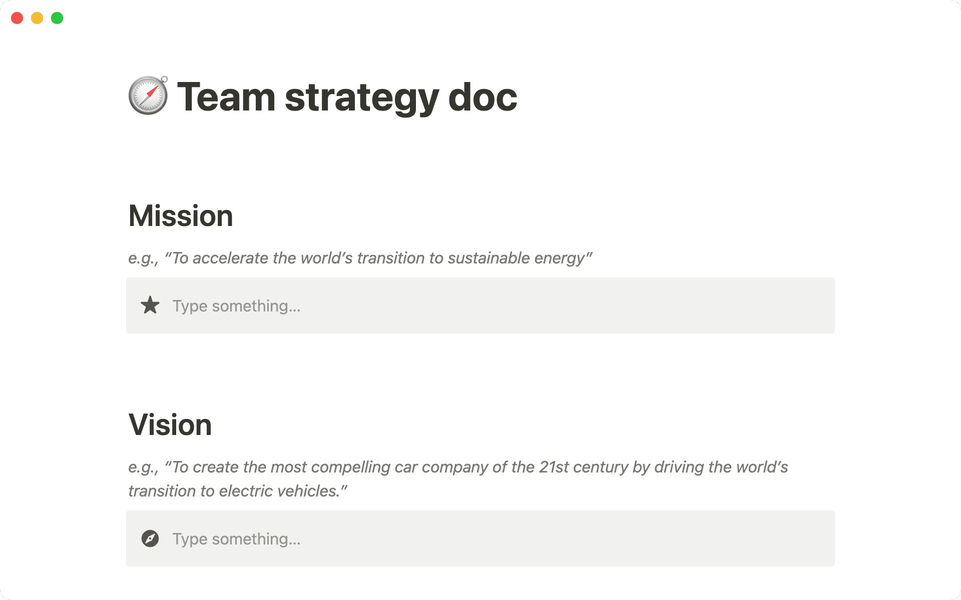 Organisez votre travail avec une mission et une vision d’équipe clairement articulées.