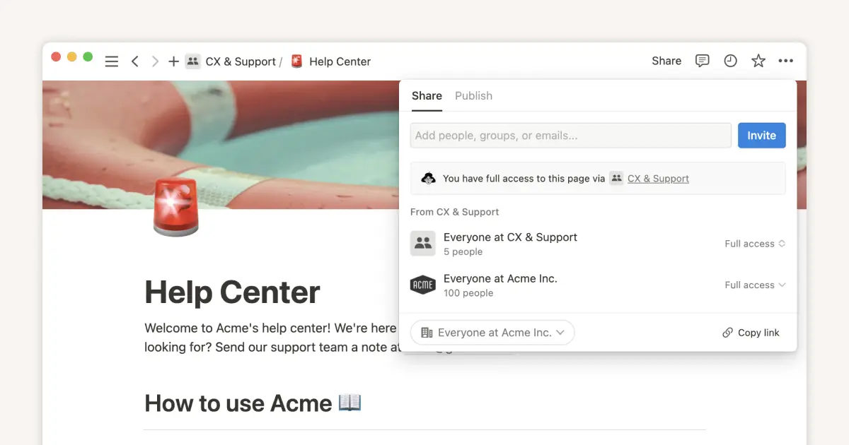 Understanding Notionโs sharing settings
