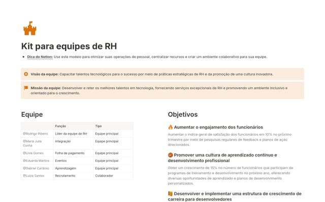 Kit para equipes de RH