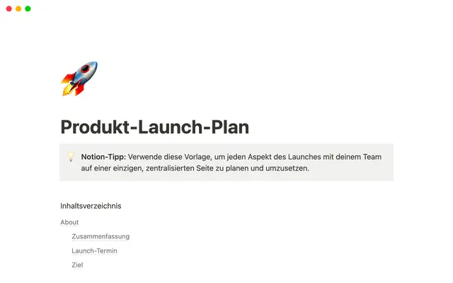 Kurzinfo zur Produkteinführung