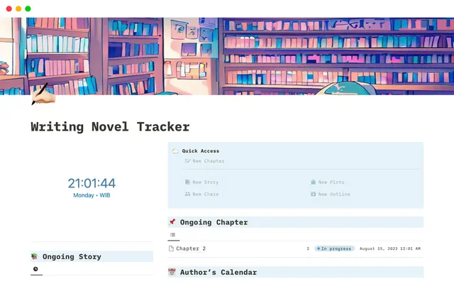 Writing Novel Tracker